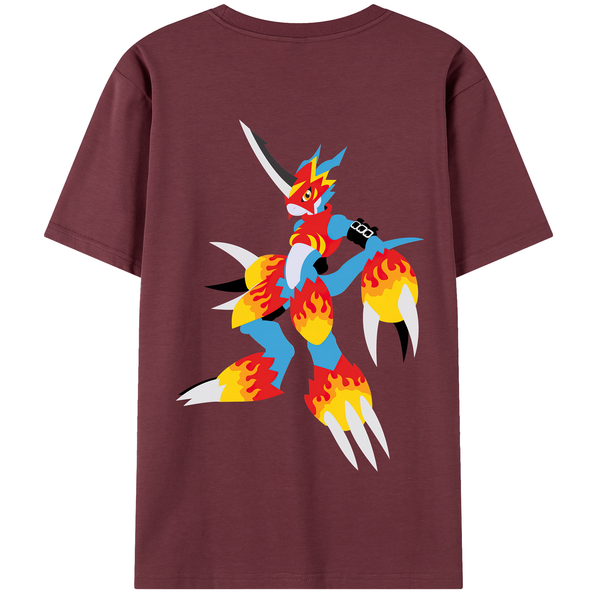 （画像用） Digimon デジタルモンスター/デジモン 綿100％半袖Tシャツ（背面プリント）